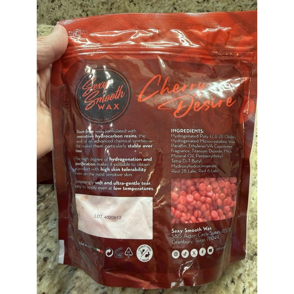 Stripless Hard Wax For Hair Removal Sexy Smooth Wax 15.9 Oz Cherry‎ Desire LOT 2 - Picture 3 of 4
